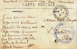 CàD Trésor Et Postes Aux Armées Du 6 Juillet 1918 + Tampon : Train Des équipages Militaires - 17ème Escadron 13ème Cie - Lettres & Documents