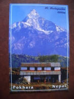 Nepal, Postcard - Mt. Machapuchre 6993 M, Seen From Pokhara - Népal