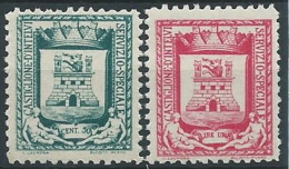 1945 CASTIGLIONE D'INTELVI STEMMA 2 VALORI MNH ** - ED212-3 - Emissions Locales/autonomes