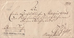 Brief Gel. Nach Goslar 1784 Nebenstempel Beachten !!!!!!!!!!!!!!!!! - [Voorlopers