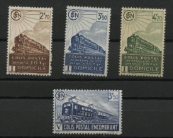 FRANCE, LOCOMOTIVES, 4 RAILWAYSTAMPS 1941 NH - Ongebruikt