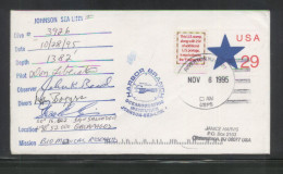 USA 1995 JOHNSON SEA-LINK OCEANOGRAPHIC INSTITUTE SUBMARINE SUBMERSIBLE DIVE COVER SAN SALVADOR GALAPAGOS Ships - Duikboten