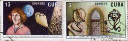 G)1973 CARIBE, NICOLAUS COPERNICOUS-MOON-SATELLITE-SOLAR SYSTEM, COPERNICOUS 500TH BIRTH ANIVVERSARY, CTO SET OF 2, MNH - Unused Stamps