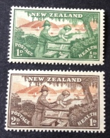 New Zealand 1946 Sc B28/29, Mi 293/294, Yv 283/284 Mnh** - Nuevos