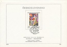 Czechoslovakia / First Day Sheet (1979/19 D) Praha: Jan Bauch (1898-1995) "Circus Rider" (1977) - Cirque