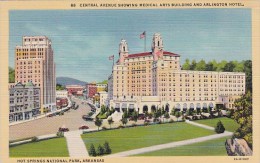 Central Avenue Showing Medical Arts Building And Arlington Hotel Hot Springs Notional Park Arkansas - Hot Springs