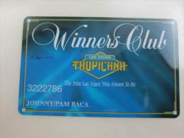 Las Vegas Tropicana Winners Club - Tarjetas De Casino