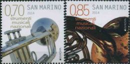 2014 San Marino, Europa Strumernti Musicali, Serie Completa Nuova (**) - Unused Stamps