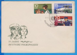 Festive Day Police, Railway, Cars, Auto GERMANY FDC - Politie En Rijkswacht