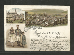 TOP!! MARBURG *  GRUSS AUS MARBURG * MIT TRACHT * LITHO * 1898 **!! - Marburg