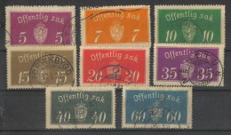 SS420 - NORVEGIA , Servizio 8 Valori Misti - Dienstzegels