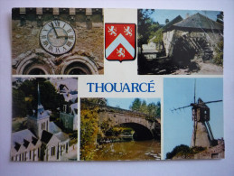 Thouarce ( 49 ) L'horloge - L'eglise - Le Moulin - Le Prieure - Le Pont Sur Le Layon ( Pli En Haut à Droite )( 2 Scann ) - Thouarce