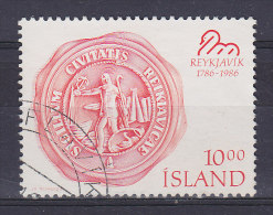 Iceland 1986 Mi. 654    10.00 Kr Stadt Reykjavik 200 Jahre Erstes Stadtsiegel (1786) - Usados