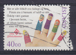 Iceland 1994 Mi. 797    40.00 Kr Internationales Jahr Der Familie - Gebruikt