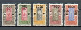 Togo 373 - YT 119 à 123 * - Unused Stamps