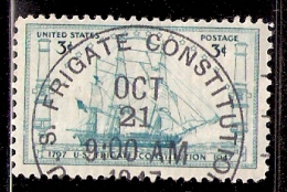 010328 SC951 MILITARY WAR SHIP [FIRST DAY OF ISSUE-GUM INTACT-NH] US FRIGATE CONSTITUTION // ?"OLD IRONSIDES"1797-ACTIVE - Usados