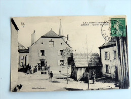 Carte Postale Ancienne : AUMONT : Quartier De L'Eglise, Animé - Aumont Aubrac