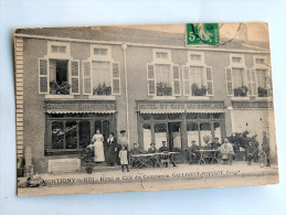 Carte Postale Ancienne : MONTIGNY-LE-ROI : Hotel Et Café Du Commerce , GALLISSOT-POINSOT , Prop - Montigny Le Roi