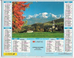 CALENDRIER - ALMANACH DES POSTES ET DES TELEGRAPHES - ANNEE 1994 - Département De L'HERAULT - Grand Format : 1991-00