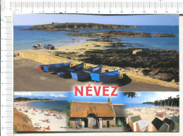 NEVEZ  -  4 Vues  :  L Ile Et La Plage  De  Ragnénez, Les Chaumières De  Kerascoet, L Anse De  Rospico - Névez