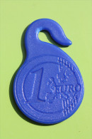 Curieux Jeton De Caddies "Initiatives.fr / Euro" - Trolley Token/Shopping Trolley Chip