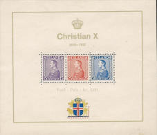 Iceland 1937 MNH/**/postfris/postfrisch Michelnr. Blok/sheet 1 - Blokken & Velletjes