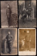 4 X PHOTO MILITAIRE BELGE PERIODE 1914-18 Format CPA - War, Military