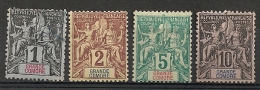 Grande Comore. 1897. N° 1,2,4,5. Oblit, Neuf (*) Et * - Sonstige & Ohne Zuordnung