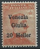 1919 VENEZIA GIULIA EFFIGIE 20 H MNH ** - ED217-2 - Vénétie Julienne