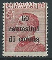 1919 TRENTO E TRIESTE EFFIGIE 60 CENT MNH ** - ED218 - Trentino & Triest