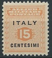 1943 OCCUPAZIONE ANGLO AMERICANA SICILIA 15 CENT MNH ** - ED221-2 - Britisch-am. Bes.: Sizilien