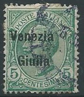 1918-19 VENEZIA GIULIA USATO EFFIGIE 5 CENT - ED225 - Venezia Giulia