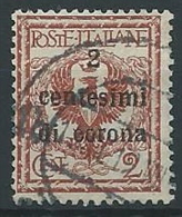 1919 TRENTO E TRIESTE USATO AQUILA 2 CENT - ED225 - Trentin & Trieste