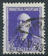 1939-40 ALBANIA USATO EFFIGIE 30 Q - ED232-3 - Albanie