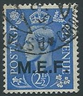 1943-47 OCCUPAZIONE INGLESE USATO MEF 2 1/2 P - ED233 - Britische Bes. MeF