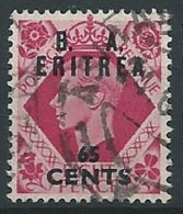 1948-49 OCCUPAZIONE INGLESE ERITREA USATO BA 65 CENT - ED235 - Eritrée