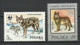 POLEN Poland Polska Der Wolf Wulf One Stamp Is WWF 1985 O - Oblitérés