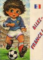 Michel THOMAS Allez France, Jeune Footballeur, Ballon, Drapeau Tricolore - Thomas