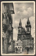 P0059 - Czechoslovakia (1935) Praha: The Old Town Square, Prague Astronomical Clock And Tyn Cathedral. - Astronomia