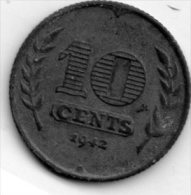 PIECE PAYS-BAS 10 Cents 1942 - 139 - Andere & Zonder Classificatie