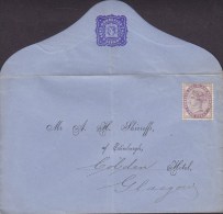 Great Britain THOs ROWATT & SONS Edinburgh To A. H. SHIRREFFS, COBDEN HOTEL Glasgow Uncancelled Queen Victoria Stamp - Brieven En Documenten