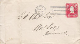 United States Postal Stationery Ganzsache Entier 2 C Washington NEW YORK 1903 To AALBORG Denmark (2 Scans) - 1901-20