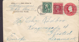 United States Uprated Postal Stationery Ganzsache Entier VANCOUVER Wash. 1928 To THISTED Denmark - 1921-40