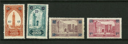 MAROC 1930/31 Timbresde 1923/27 Surchargées   N°124 à 127  Neufs Avec Trace De Charnière - Unused Stamps