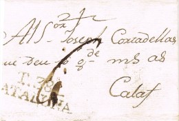 8195. Carta Entera Pre Filatelica BELLPUIG (Lerida) 1804 - ...-1850 Voorfilatelie