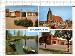 THOUROTTE  -   4 Vues  :   La Gare  -  Notre Dame De La Nativité - Bords De L Oise Et Piscine -  Ecole Maternelle - Thourotte