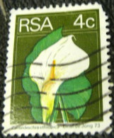 South Africa 1974 Zantedeschia Aethiopica Flower 4c - Used - Oblitérés