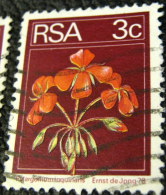 South Africa 1974 Pelargonium Inquinans Flower 3c - Used - Oblitérés