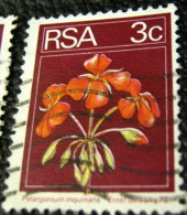 South Africa 1974 Pelargonium Inquinans Flower 3c - Used - Usati