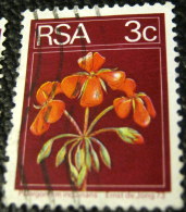 South Africa 1974 Pelargonium Inquinans Flower 3c - Used - Usati